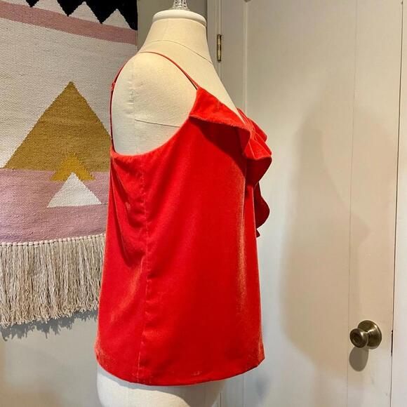 NWT- J.Crew- Velvet Ruffle Cami- Women's Size 8 - Picture 2 of 4